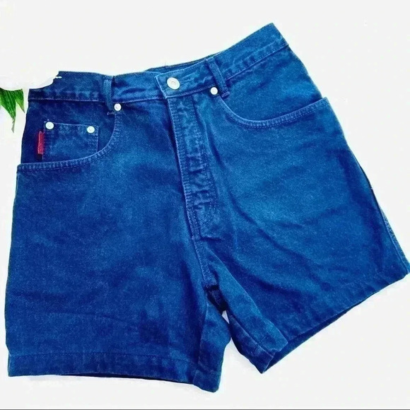 Vintage Joe Bloggs High Waisted 100% Cotton Dark Wash “mom” Jean Short (31R) - Picture 2 of 11